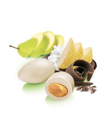 Confetti Papa Confetti Papa | Chocolate and almond dragees with ricotta and pear flavor | White | Dragees made with real fruit gluten-free and suitable for vegetarians | Kosher certified | 500g pack