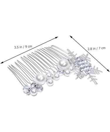 Housoutil 1pc Hair Barrettes Bridal Headpieces for Wedding Xmas Side Comb Pearl Side Comb Xmas Wedding Hair Pin Floral Wedding Pearl Hair Accessories Bride Christmas Slideshow Size 1 Silver - Buy Online on GoSupps.com