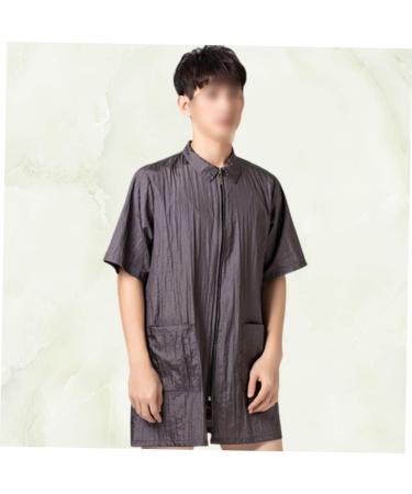 FRCOLOR Clothing Hair Dye Salon Robes for Customers Hair Dyeing Clothing Bags Bags Work Vest Apron Hair Treatment Hair Dye Short Sleeve Spa Jacket Shirt Work Clothing Men - Buy Online on GoSupps.com