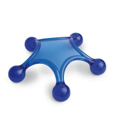 Ten Blue Plastic Star Massager cod.EL1519 cm 14 2x14 2x3 5h by Varotto & Co.