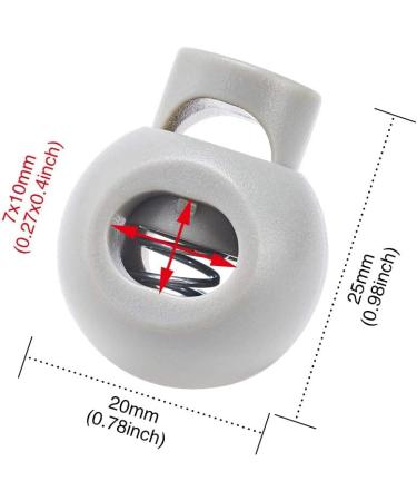 DYZD Single Hole Cord Lock Plastic Toggle Stopper for Drawstrings & Paracord (20 PCS, White) - Buy Online on GoSupps.com
