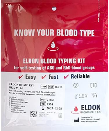 Original Home Blood Typing Kit - New Package + Improved Lancet (10 Kits)