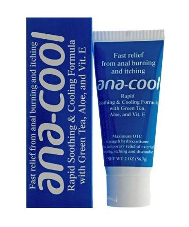 Ana-Cool - Relief Cream for Anal Burning and Itching Made with Natural Ingredients for Soothing and Cooling Hemorrhoids and More - 2 oz
