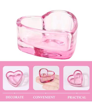 minkissy Nail Dappen Cup Heart Shape Dappen Dish Cups Acrylic Nail Dish Bowl Monomer Dish Glass Decorative Nail Brush Cup Manicure Tool Supply Pink - Buy Online on GoSupps.com