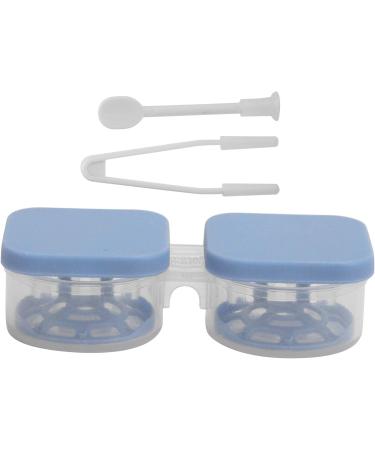 Portable Ink Blue Contact Lens Case - Travel-Friendly Plastic Lens Storage Box - Buy Online on GoSupps.com