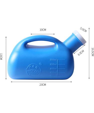 Portable Urine Bottle for Men 3000ML Reusable Emergency Urinals Pee Jug with Lid Leakproof Urinal Collector for Hospital Home Camping Car Travel Blue - Buy Online on GoSupps.com