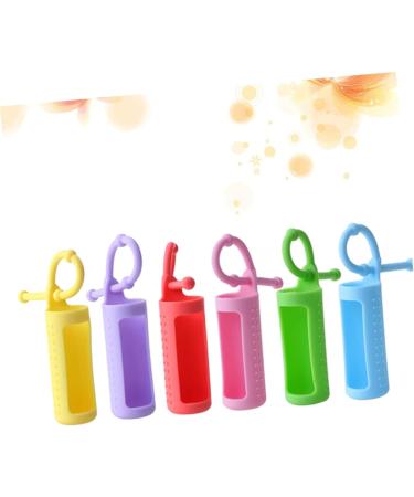 FRCOLOR 6pcs Neoprene Bottle Holder Keychain Set - Perfect for Essential Oils & Travel - Durable Keyring with Hanging Hook - Buy Online on GoSupps.com
