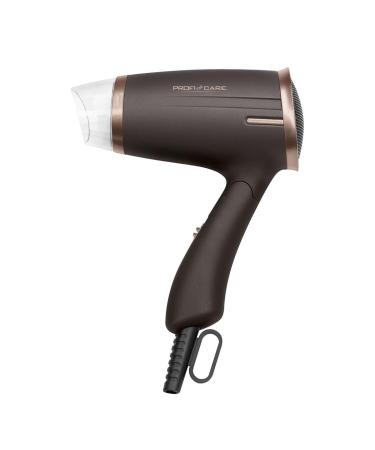 Proficare compact hair dryer with 1400 watts |Fehner with 2 power levels & cold level |Foldable traveler with 360 mold nozzle |Hair Dryer with overheating protection |PC-HT 3009 brown brown bronze