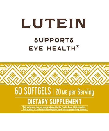 Nature's Way Lutein 20mg - 60 Softgels for Eye Health & Vision Support - Buy Online on GoSupps.com