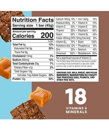 ZonePerfect Salted Caramel Brownie Protein Bars - 10g Protein, 18 Vitamins & Minerals - Nutritious Snack Bar - 36 Count - Buy Online on GoSupps.com