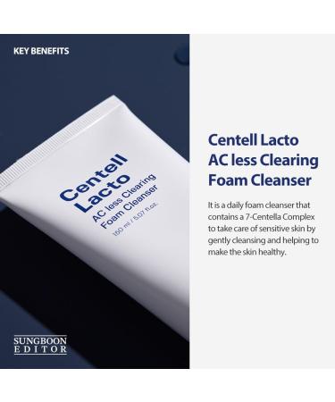 Centell Lacto AC Cleansing Foam | Best Acne Face Cleanser | Tightens Pores & Strengthens Skin Barrier | Moisturizing Korean Skincare - Buy Online on GoSupps.com