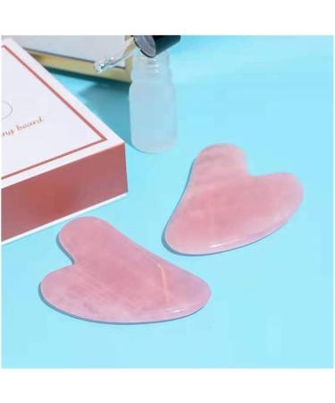 Bianmtsw Balance Rose Quartz Gua Sha Board - Acupuncture Massage Stone for Relaxation & Health Care 80mm - Buy Online on GoSupps.com