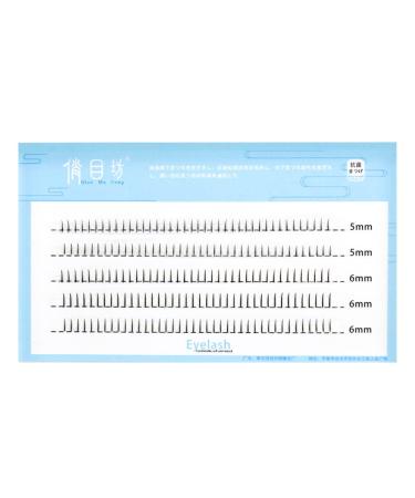 Single Fairy Lower Eyelashes 5-6mm Pure Handmade False Lashes Natural Soft Grafted Eyelash A/I Type Eyelashes Wispy Spiked Lashes Extension Prefabricated Fan-Shaped Lower Eyelashes Makeup Lashes (5mm*2 rows 6mm*3 rows Lower eyelashes -0.07-J) 1 Count (Pac