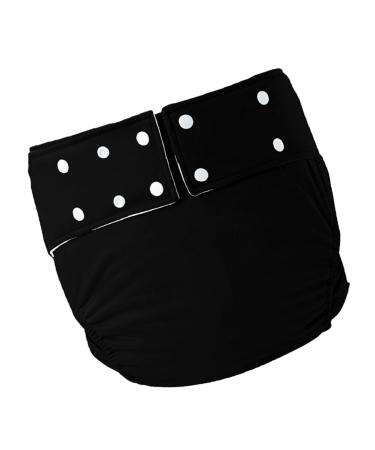 Adult Cloth Diapers Adult Diaper Reusable Leak-Free Against Incontinence Black 72-92 cm