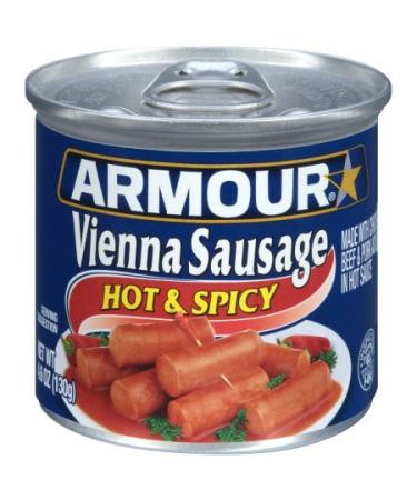 Armour Star Vienna Sausage Hot & Spicy - Pack of 6 - 4.6 Oz.