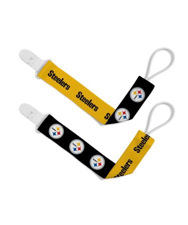 BabyFanatic Pacifier Clip 2-Pack - NFL Pittsburgh Steelers - Officially Licensed Baby Apparel - Buy Online on GoSupps.com
