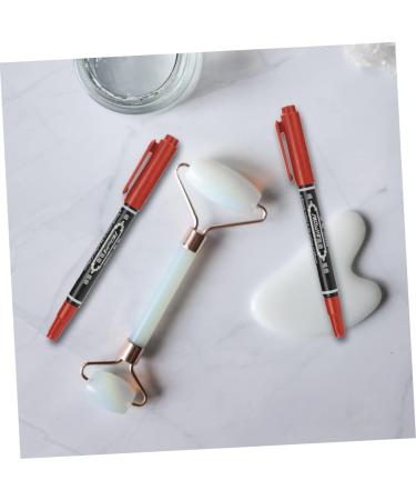 Beavorty 6pcs White Eyebrow Mapping Pencil Makeup Marker Pens Cosmetic Liner Leather Pen 13.9x1.8cm Red - Buy Online on GoSupps.com