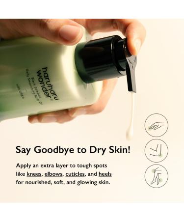 HARUHARU wonder Black Bamboo Daily Smoothing Body Oil Fast Absorption Lightweight Non-Greasy Deeply Hydrating Locks in Moisture Softens & Nourishes Skin With Almond & Argan Oil 6.76 fl oz - Buy Online on GoSupps.com