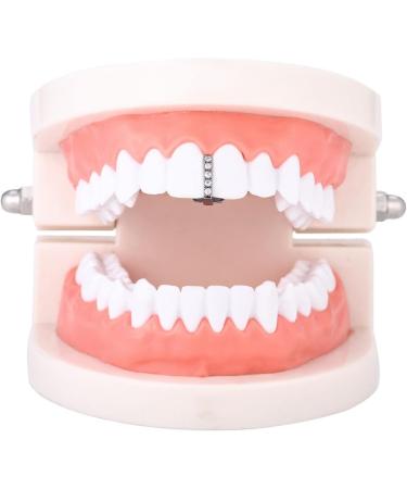 FIVENUM Hip Hop Gold Teeth Crystal Grills - Dental Mouth Caps for Cosplay & Parties | Funny Jewelry Gift for Rappers - Buy Online on GoSupps.com