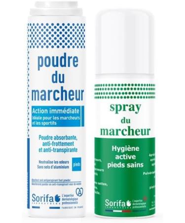 SORIFA - Set of 3 Walker Powder Antiperspirant Absorbent Feet Reduces Sweating Eliminates Odors and Fungus No - Buy Online on GoSupps.com