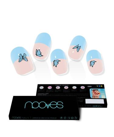 NOOVES NOOVES NAILS Premium Semi-Cured Gel Nail Polish Butterfly Blue | French Design
