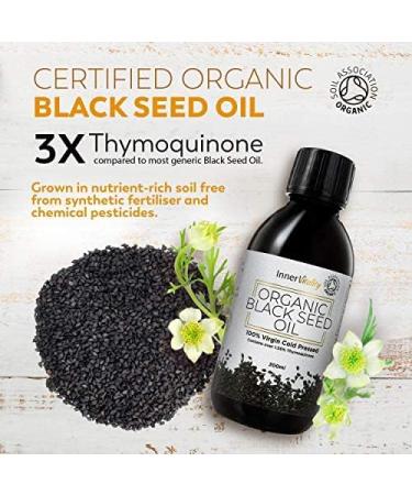 Certified Organic Black Seed Oil 400ml - Cold Pressed High Strength Gold Standard | Pure Virgin Oil, Kalonji/Black Cumin Seed Oil - Buy Online on GoSupps.com