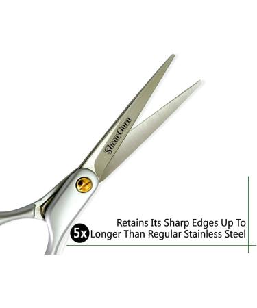 ShearGuru Professional Barber Scissor Hair Cutting Set - 1 Straight Edge Hair Scissor Shears (5.5) - Buy Online on GoSupps.com