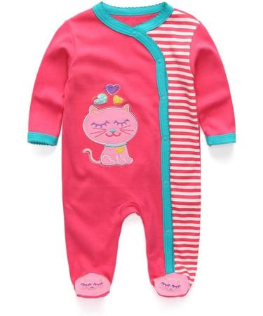 MAMIMAKA Baby Rompers Pajamas | Cotton Jumpsuit for Boys & Girls | Footed Bodysuits 6-9 Months | 2-Pack - Buy Online on GoSupps.com