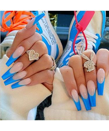 Brishow Artificial Ballerina Nails - Long Press On Acrylic Nails 24pcs for Women & Girls - Shop Now! - Buy Online on GoSupps.com