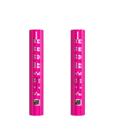 Maybelline New York - Volumizing Mascara - 360 Lash Lift Effect - 24H Hold - Clump Free - Sensational Firework - Color: Very Black - Pack of 2