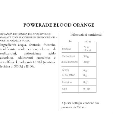  CAIYA 6 x Powerade Blood Orange Energy Drinks for Athletes Red Orange with Low Calories 500 ml 6 Packs  - Buy Online on GoSupps.com