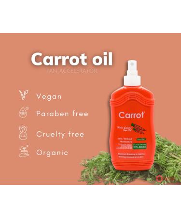 Carrot Sun Papaya Tan Accelerator Spray Oil - 200ml for Fast Golden Tan - Buy Online on GoSupps.com
