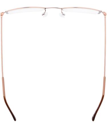 Eyekepper 3 Pcs Stainless Steel Half Eye Reading Glasses +1.50 - Stylish All Brown Frames for Comfortable Reading - Buy Online on GoSupps.com