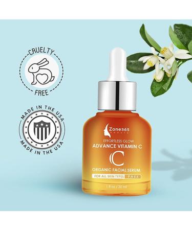 Zone - 365 Vitamin C Serum with Hyaluronic Acid, Vitamin E & Retinol - 1fl oz | Dark Spot Remover - Buy Online on GoSupps.com