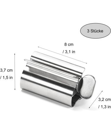 NUWIQ Stainless Steel Tube Squeezer - 3 Pack for Toothpaste Hand Cream & Mustard | International Shipping Available - Buy Online on GoSupps.com