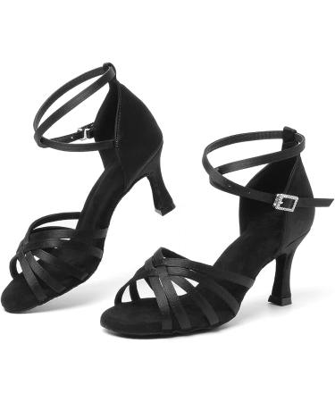 RUYBOZRY Women's Latin Dance Shoes - Black-3 Heels-802qb 6 - Buy Online on GoSupps.com
