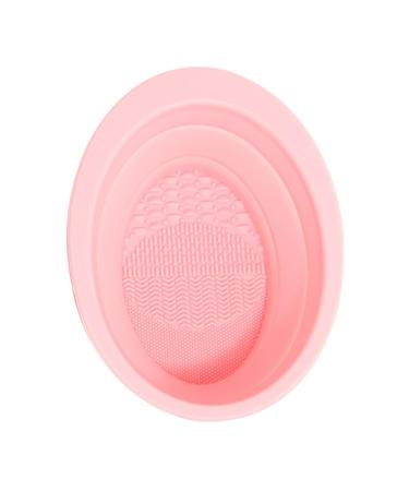 minkissy Makeup Brush Scrub Pad Cosmetics Brush Scrubber Brush Scrubber Pad Silicone Scrubbers Brush Cleaner Tool Makeup Brush Cleaning Mat Brush Cleaner Bow Portable Silica Gel Travel Bowl
