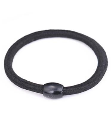Beaupretty Rubber no metal ponytail holders stretch rubber bands for hair black elastic hair ties hair ties for curly hair metal hair band hair bungee black rubber bands bead no