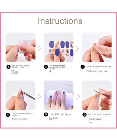 Uv Nails Gel Nail Stickers Uvnailz Gel Nail Stickers Uv Gel Nail Stickers Uvnailz Semi Cured Gel Nail Strips With Kit (DS-003) - Buy Online on GoSupps.com