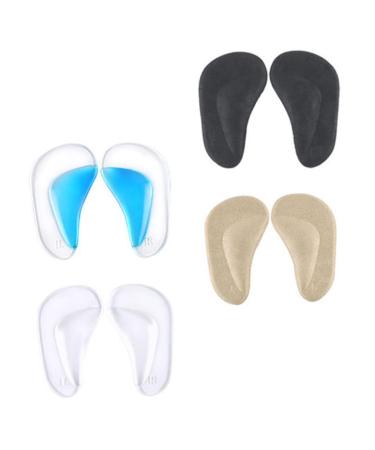 FRCOLOR 4 Pairs Arch Pad Foot Arch Support Pads Adhesive Arch Cushions Foot Arch Support Cushion Fallen Arch Support Arch Support Insoles Kids Shoe Self- Baby Gel Pad High Heel As Shown 9.7x5.8cm