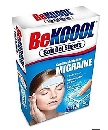 BeKoool Cooling Relief for Migraine Soft Gel Sheets Pack of 3