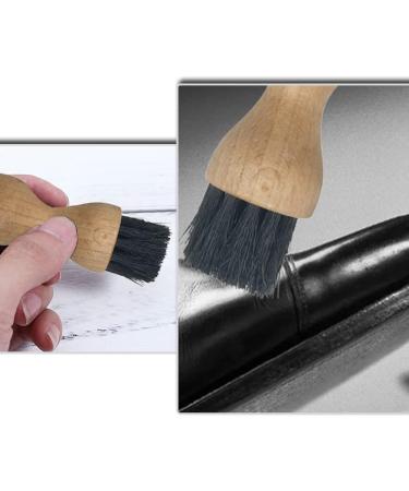 2 Pieces Shoe Polish Applicator Brushes Professional Bristles Pig Hair Brushes Wooden Handle Hair Bristles Brushes for Sofas Bags Furniture - Buy Online on GoSupps.com