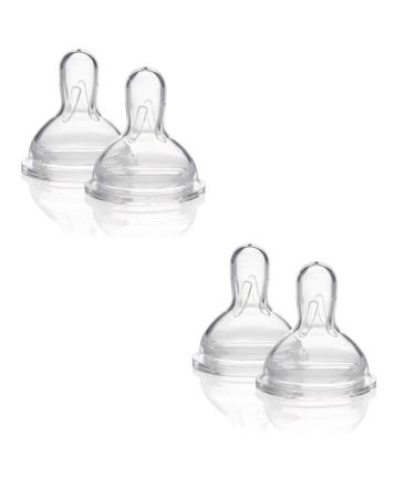 Medela Medium-Flow Wide Base Nipples for 4-12 Months (2 Packs of 3) - Buy Online on GoSupps.com
