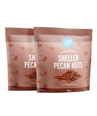 Amazon Brand: Happy Belly Pecans Unsalted 500g (Pack of 2) Unsalted 500g (Pack of 2)