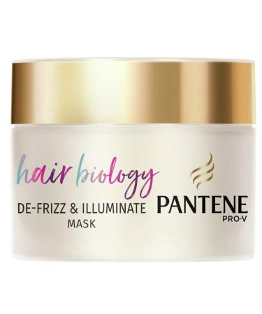 Pantene Hair Mask  For Frizzy  Dry And Coloured Hair  De-frizz & Illuminate  Hair Treatment With Hyaluronic Acid  Omega 9 And Pro-V Blend Reconstructing Hair Mask  Helps To Repair Damage  160 ml