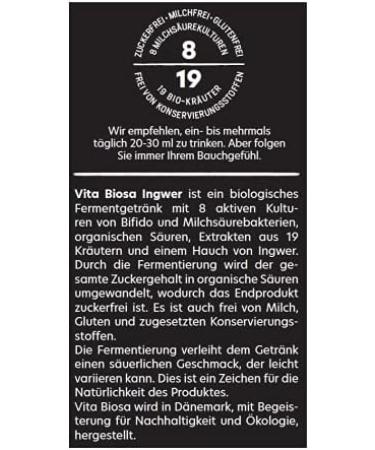 Vita Biosa Ginger Herbal Ferment Drink 3L Box + Free Crystal Salt Save 17.90 - International Shipping Available - Buy Online on GoSupps.com