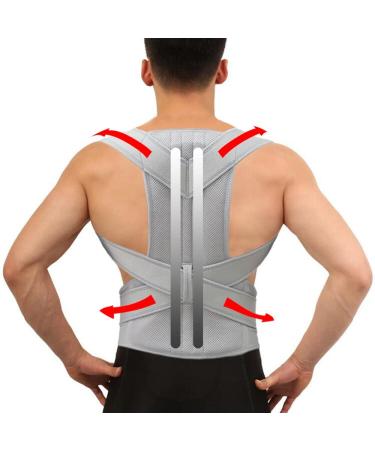 Fully Adjustable Posture Corrector Back Brace Spinal Postural Support Deportment Corset Teenager Students Scoliosis Hunchback Correction Belt S-5XL Plus Size (Color : Gray Size : 3X-Large) 3X-Large Gray