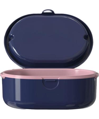 Folpus Dark Blue Denture Container with Sieve Insert - Secure International Shipping - Buy Online on GoSupps.com