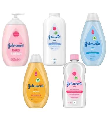 Ultimate Johnson's Baby Bath Set 500ml - Baby Oil, Baby Lotion, Talc, Baby Shampoo