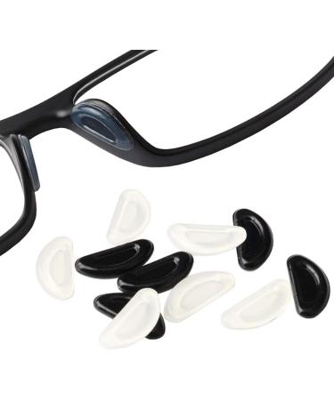 JIHUOO 20 Pairs Self-Adhesive Silicone Nose Pads for Glasses & Sunglasses - Black Eyeglass Comfort & Support - Buy Online on GoSupps.com